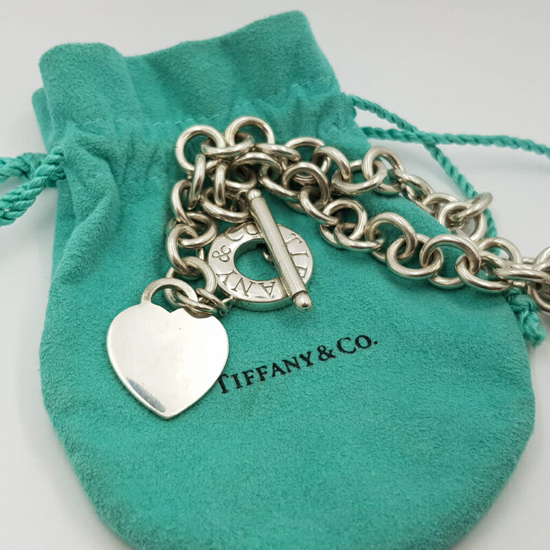 Tiffany & Co. Heart Toggle Necklace RRP $1350 (40cm Sterling Silver) #59338