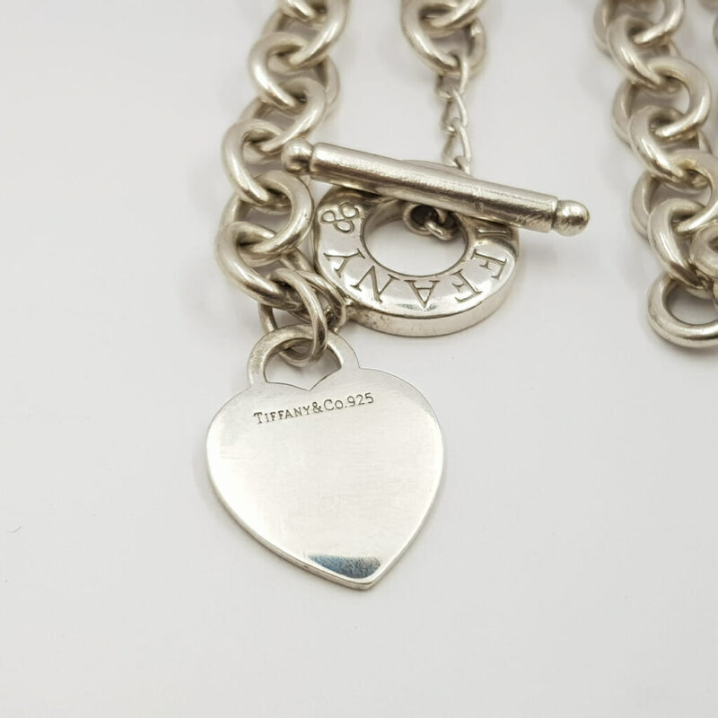 Tiffany & Co. Heart Toggle Necklace RRP $1350 (40cm Sterling Silver) #59338