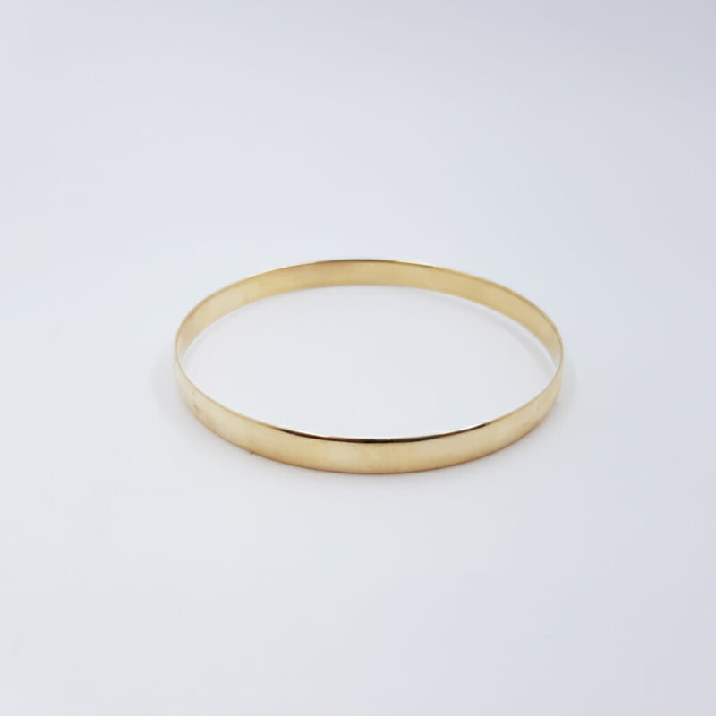 9ct Round Yellow Gold Bangle 65mm #59906