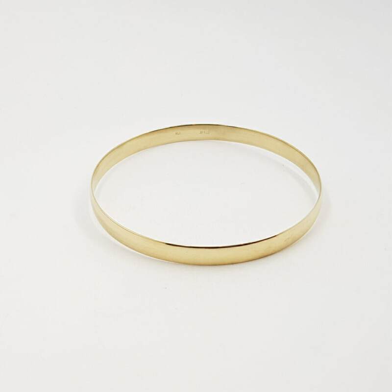 9ct Round Yellow Gold Bangle 65mm #59906