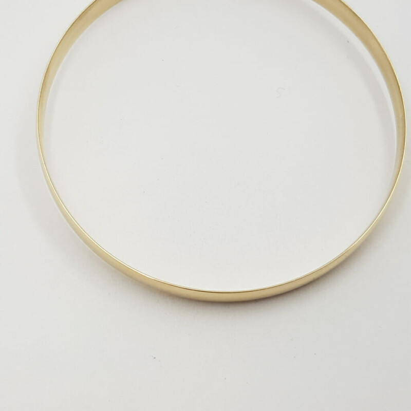 9ct Round Yellow Gold Bangle 65mm #59906