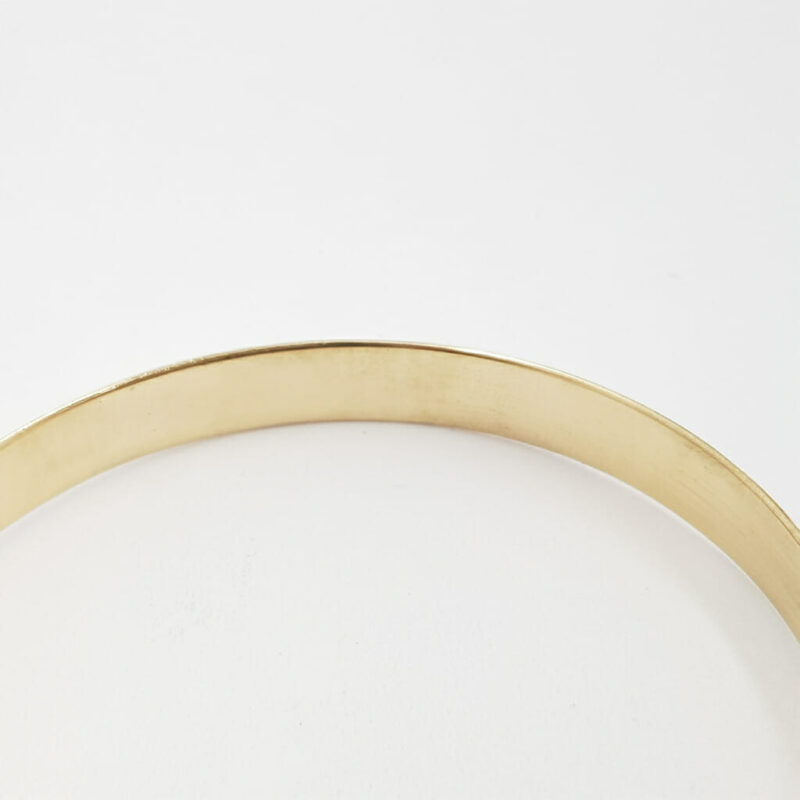 9ct Yellow Gold Round Bangle 60mm #59925