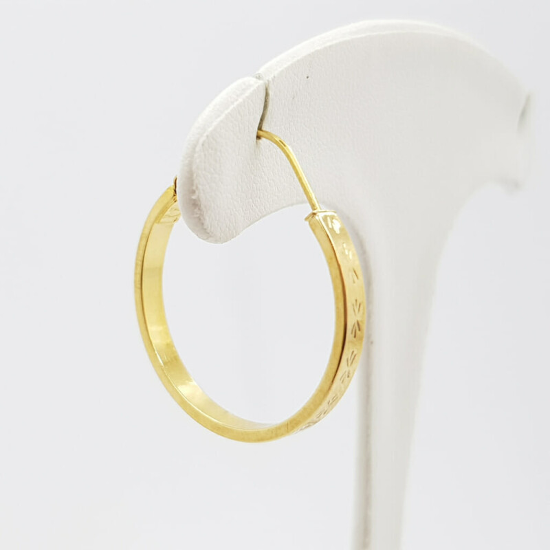 18ct Yellow Gold Single Hoop Earring #59999