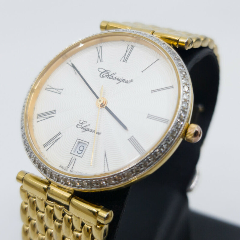 Ladies Gold Coloured Classique Watch 14-43 Ewd Elegance RRP $1195 #55101