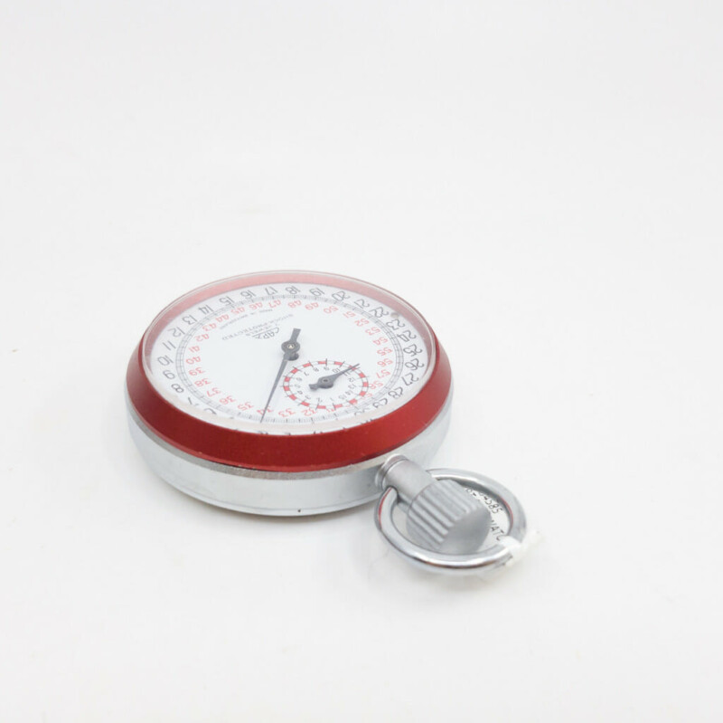 Red & White Capt Stopwatch Swiss Made #54585