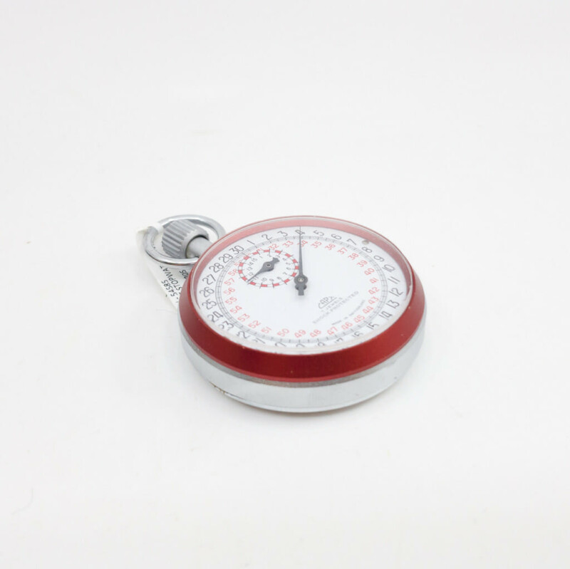 Red & White Capt Stopwatch Swiss Made #54585