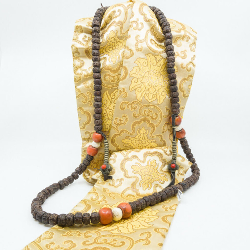 Vintage Tibetan Mala Prayer Beads Necklace #56766