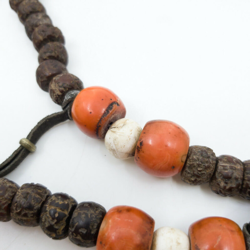Vintage Tibetan Mala Prayer Beads Necklace #56766