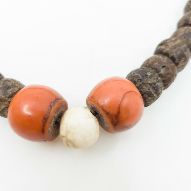Vintage Tibetan Mala Prayer Beads Necklace #56766