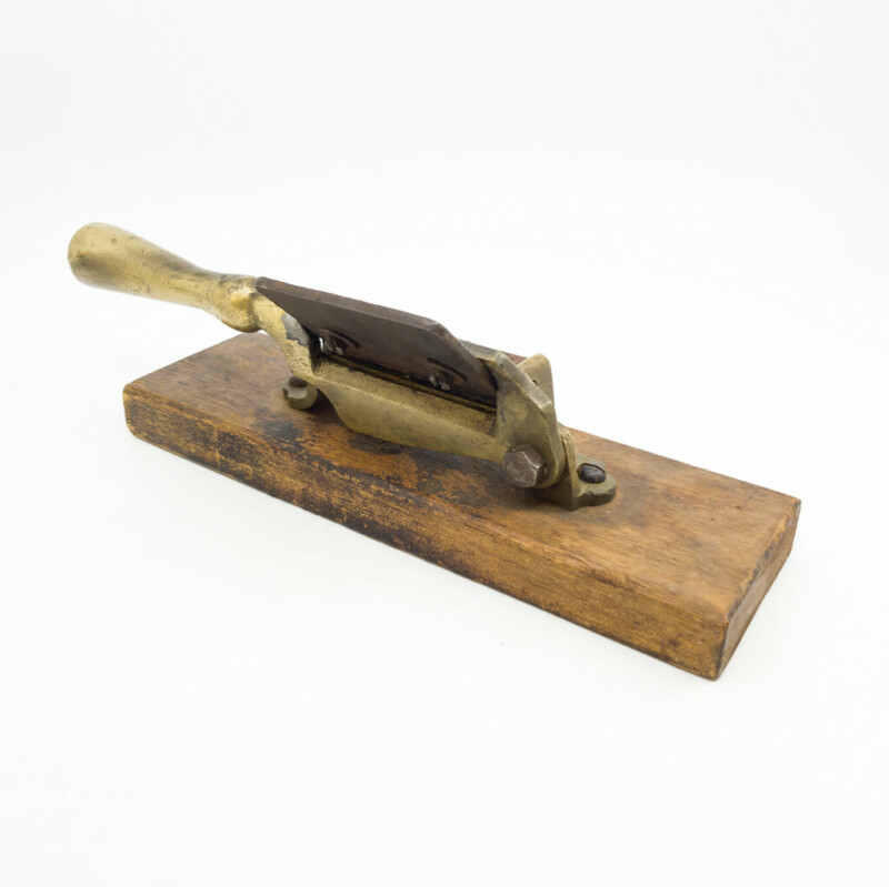 Antique Brass & Timber Tobacco Cutter #57051