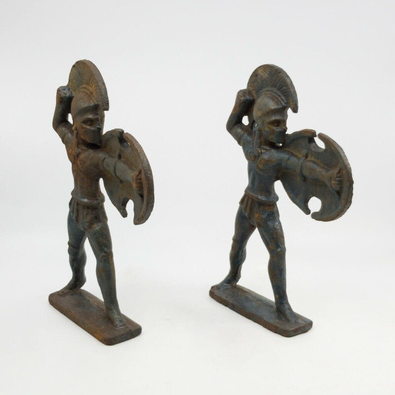 Cast Iron Gladiators Figurine Pair #57048