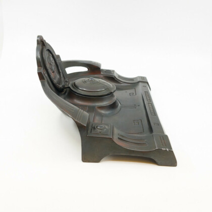 Victorian Art Deco Inkstand Cast Metal Desktop Accessories #57779