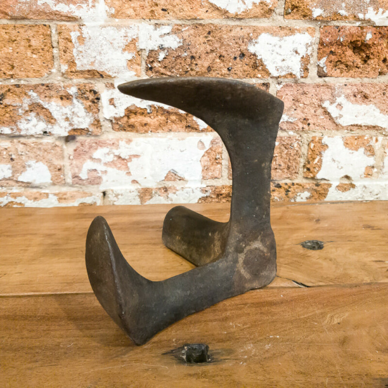 Antique Cast Iron Shoe Last 2 Pronged Cobblers Last #57950