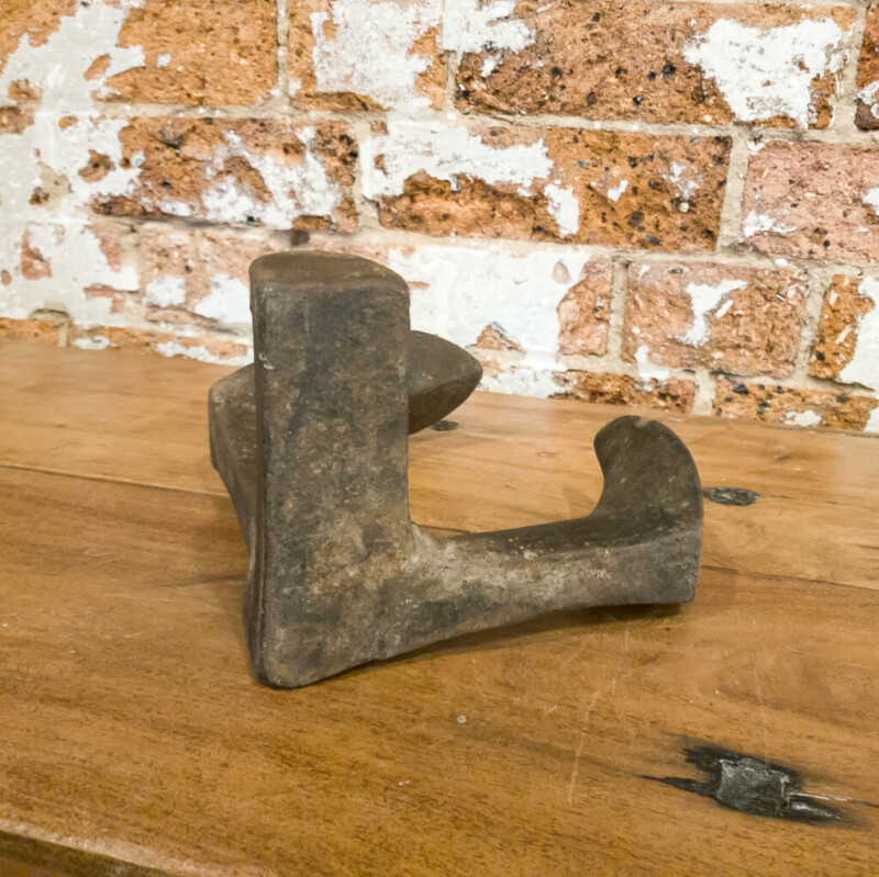 Antique Cast Iron Shoe Last 2 Pronged Cobblers Last #57950