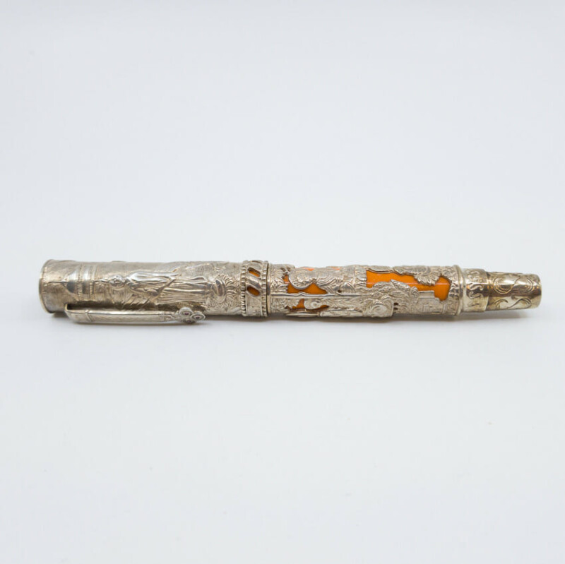 Omas Triratna Limited Edition Fountain Pen Sterling Silver 18K M Nib #58073