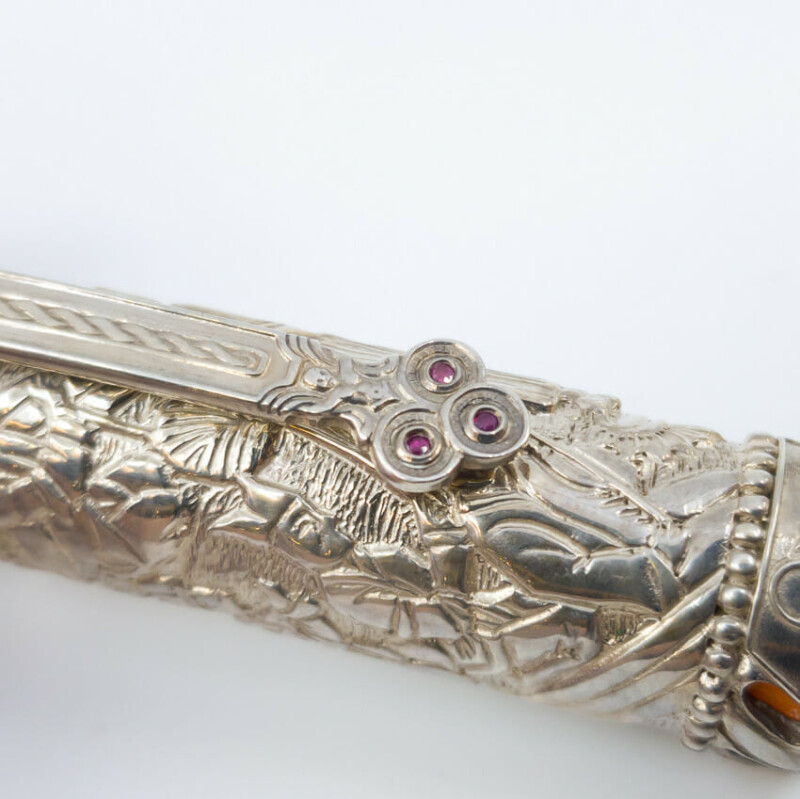 Omas Triratna Limited Edition Fountain Pen Sterling Silver 18K Nib #58073