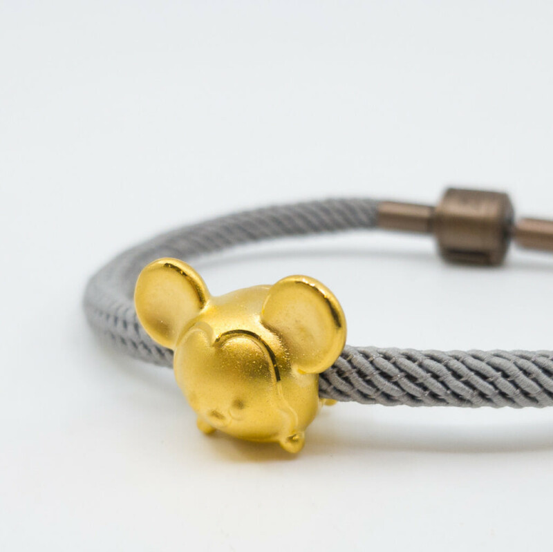 SK Charm Bracelet with 24ct 999 Disney Mouse Charm #57987