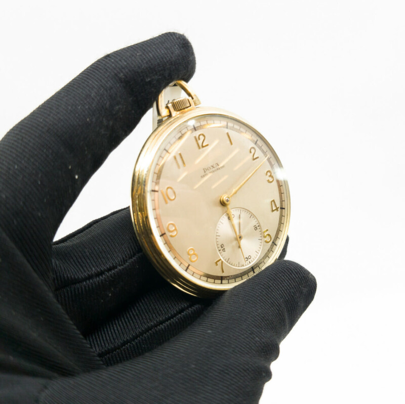 14ct Gold Doxa FOB Pocket Watch Swiss #56840