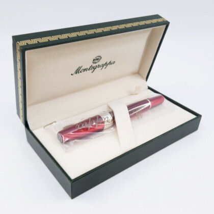 Montegrappa Classica Rollerball Pen Red Celluloid / Sterling Silver