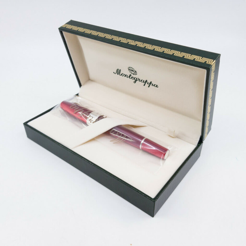 Montegrappa Classica Rollerball Pen Red Celluloid / Sterling Silver - In Box #58982