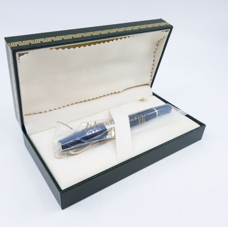 Montegrappa Classica Rollerball Blue Celluloid / Sterling Silver - In Box #58980