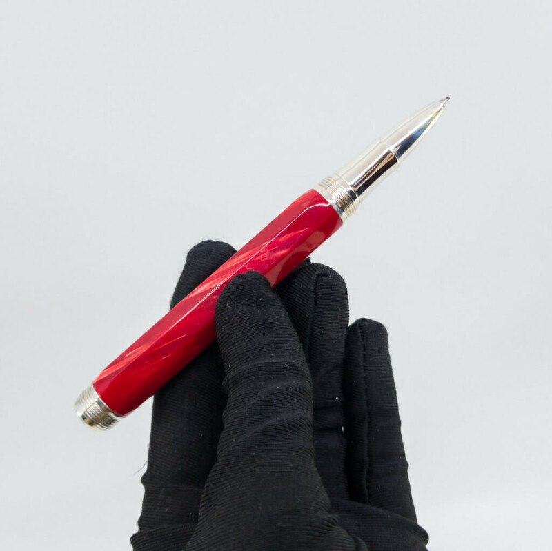 Montegrappa Symphony Ballpoint Pen Red Celluloid / Sterling Silver