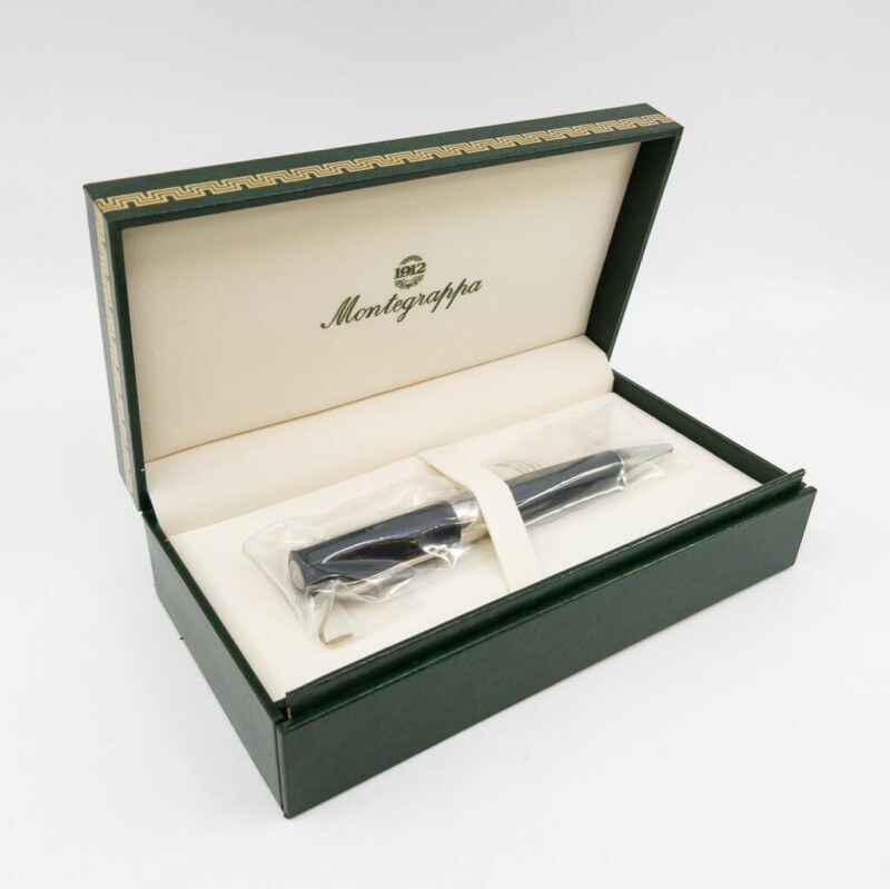 Montegrappa Symphony Ballpoint Pen Charcoal Celluloid / Sterling Silver - In Box #58973