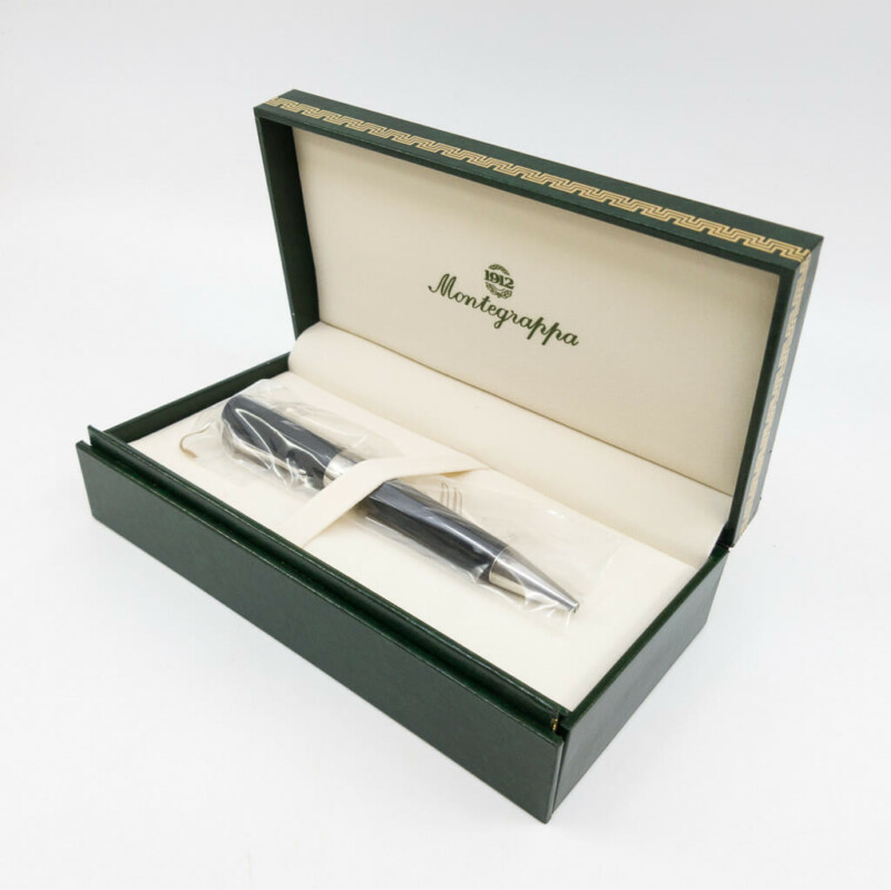 Montegrappa Symphony Ballpoint Pen Charcoal Celluloid / Sterling Silver - In Box #58973