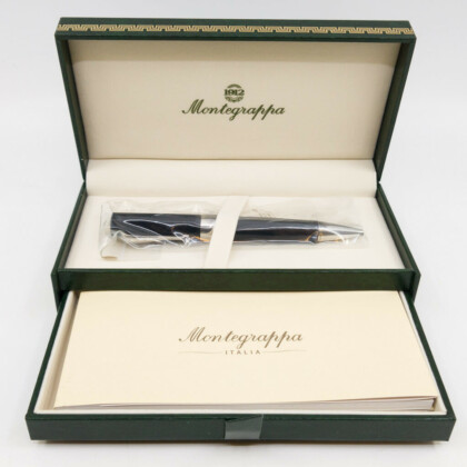 Montegrappa Symphony Ballpoint Pen Charcoal Celluloid / Sterling Silver - In Box
