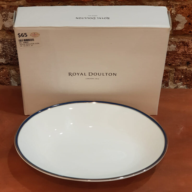 Royal Doulton Signture Blue Open Oval Bowl - in Box (Near-New Condition) #59827