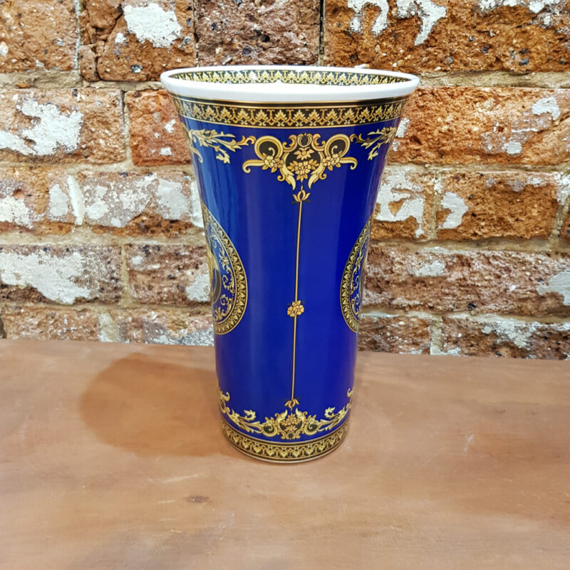 Rosenthal Versace Medusa Blue 26cm Vase *NEW* #59822