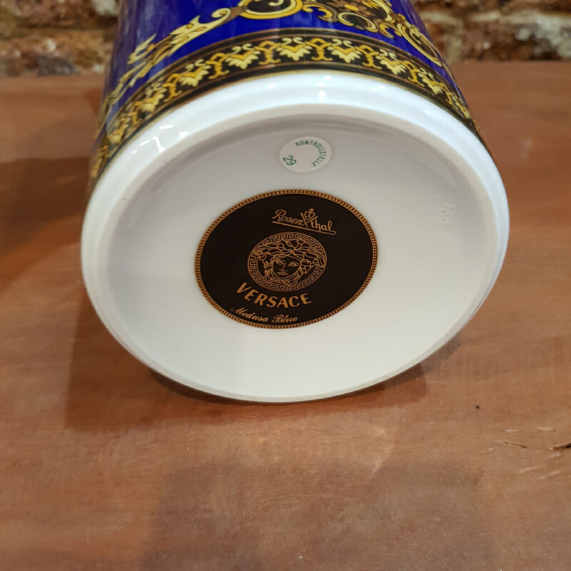 Rosenthal Versace Medusa Blue 26cm Vase *NEW* #59822