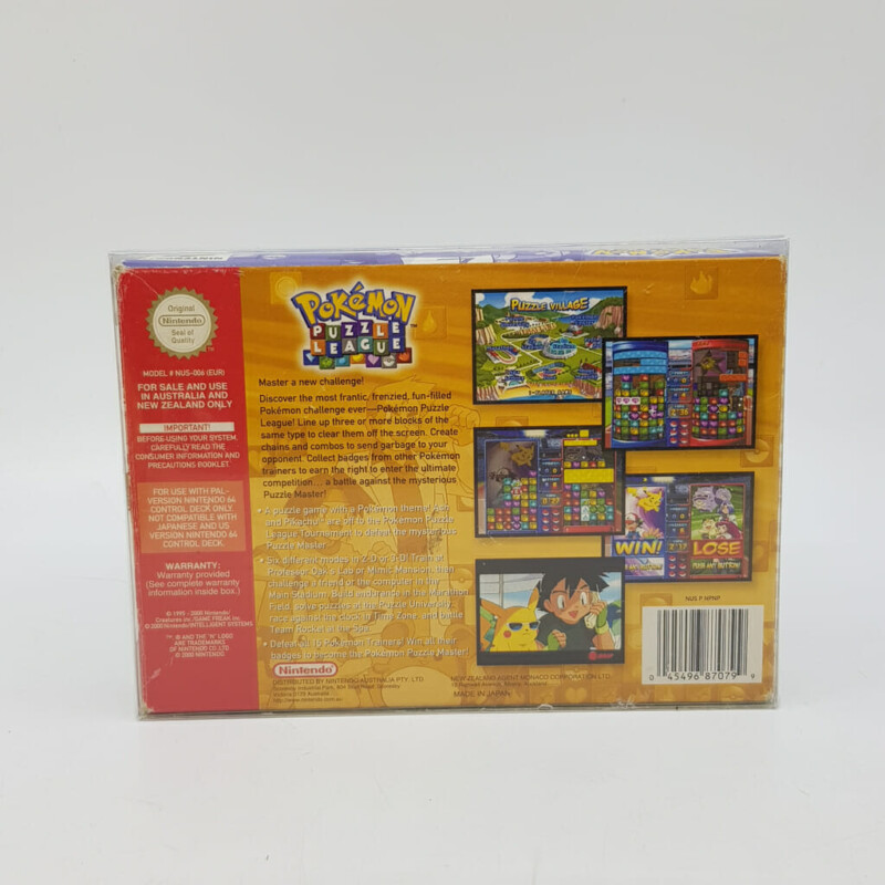 Pokemon Puzzle League (Nintendo 64 2000) Box Manual Complete CIB N64 #60160