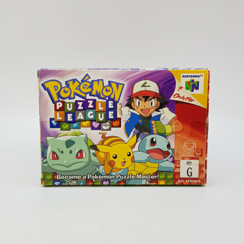 Pokemon Puzzle League (Nintendo 64 2000) Box Manual Complete CIB N64 #60160
