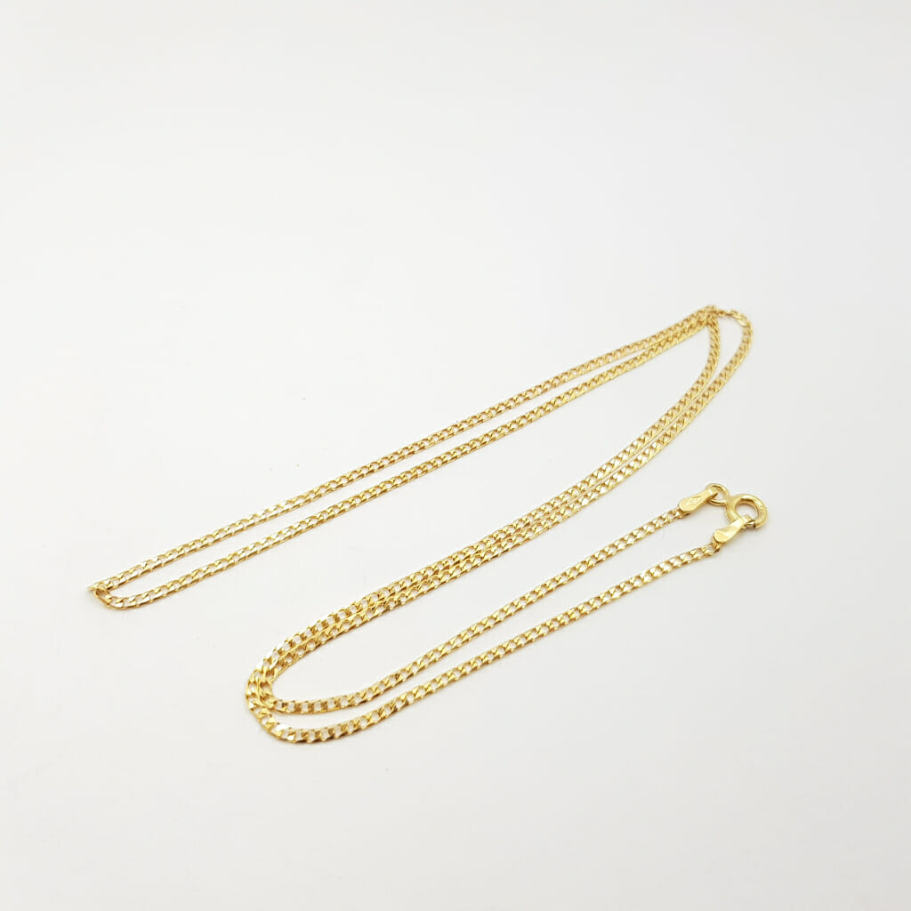 9ct Yellow Gold Curb Link Chain / Necklace 50cm Italy #60154 9ct Yellow Gold Curb Link Chain / Necklace 50cm Italy #60154 - Image 2