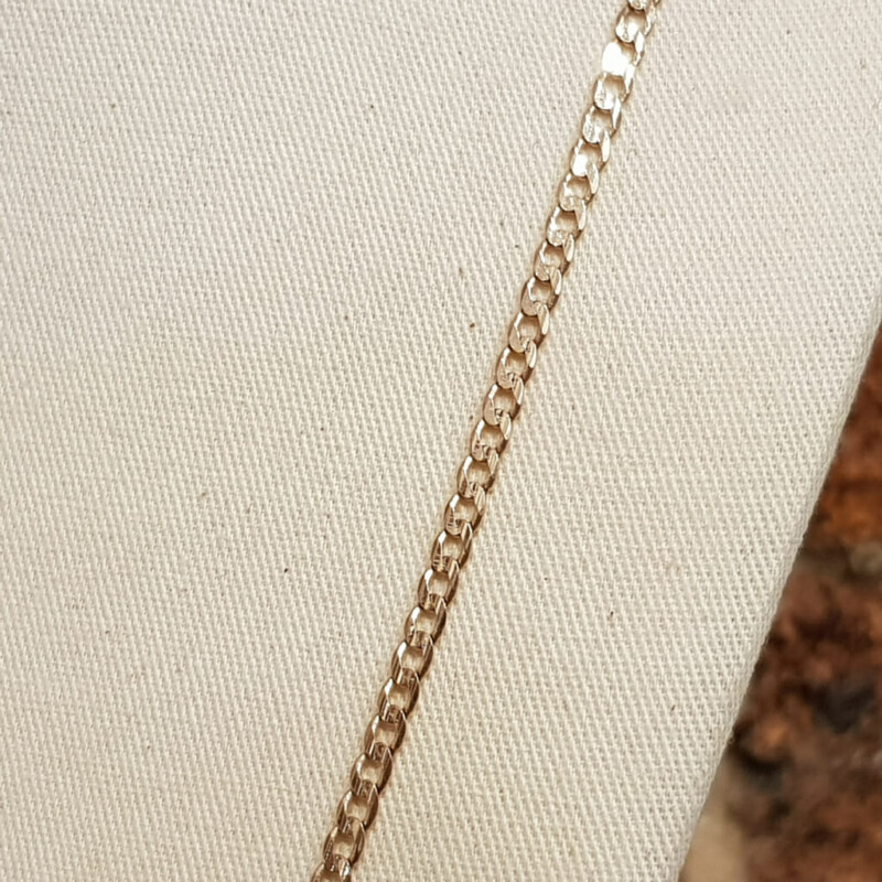 9ct Yellow Gold Curb Link Chain Necklace 63cm #59841