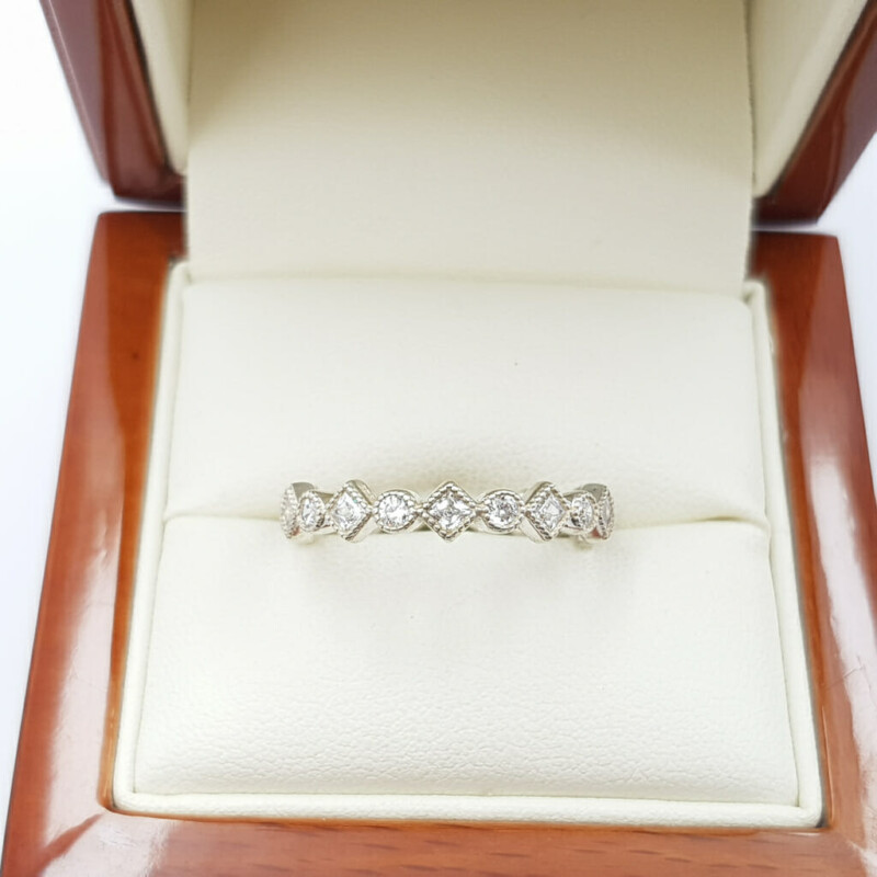 Sterling Silver Pandora CZ Eternity Ring Size Q / 58 #59327