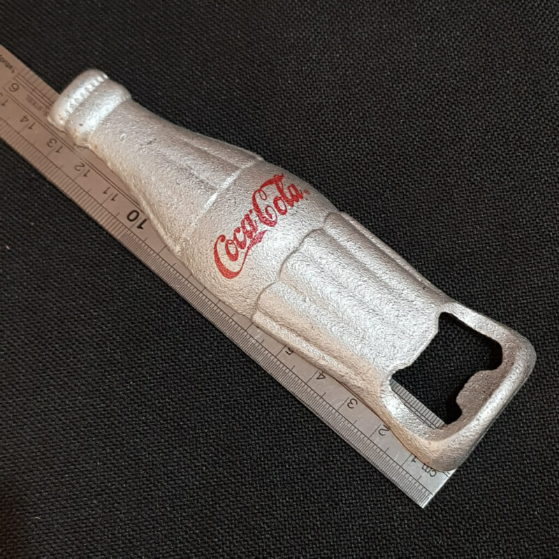 Coca-Cola Bottle Opener Coke Cast Iron Silver Colour #60598