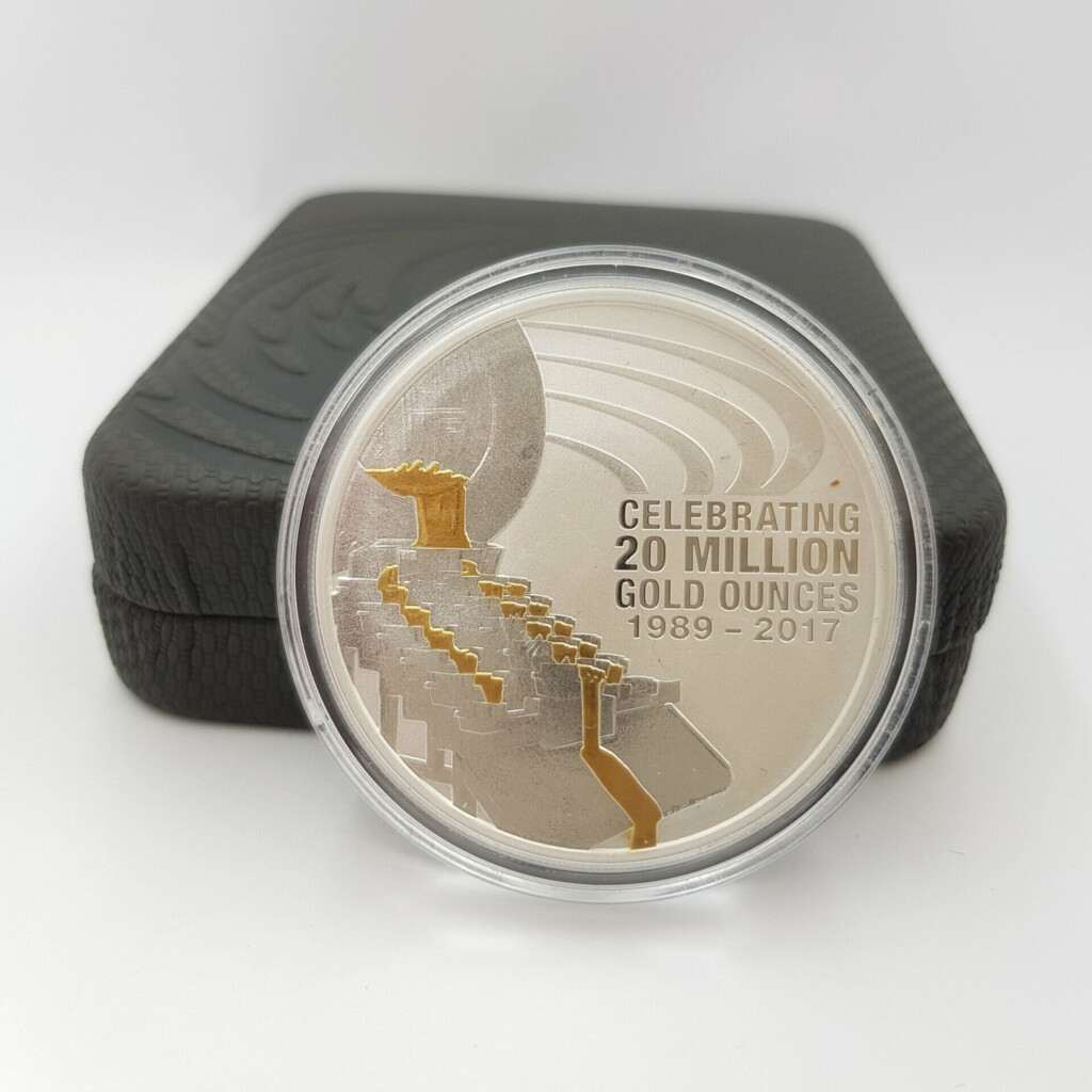 KCGM Fine Silver 1 Ounce .9999 Coin 2017 Celebrating 20 Million Gold Ounces #60360