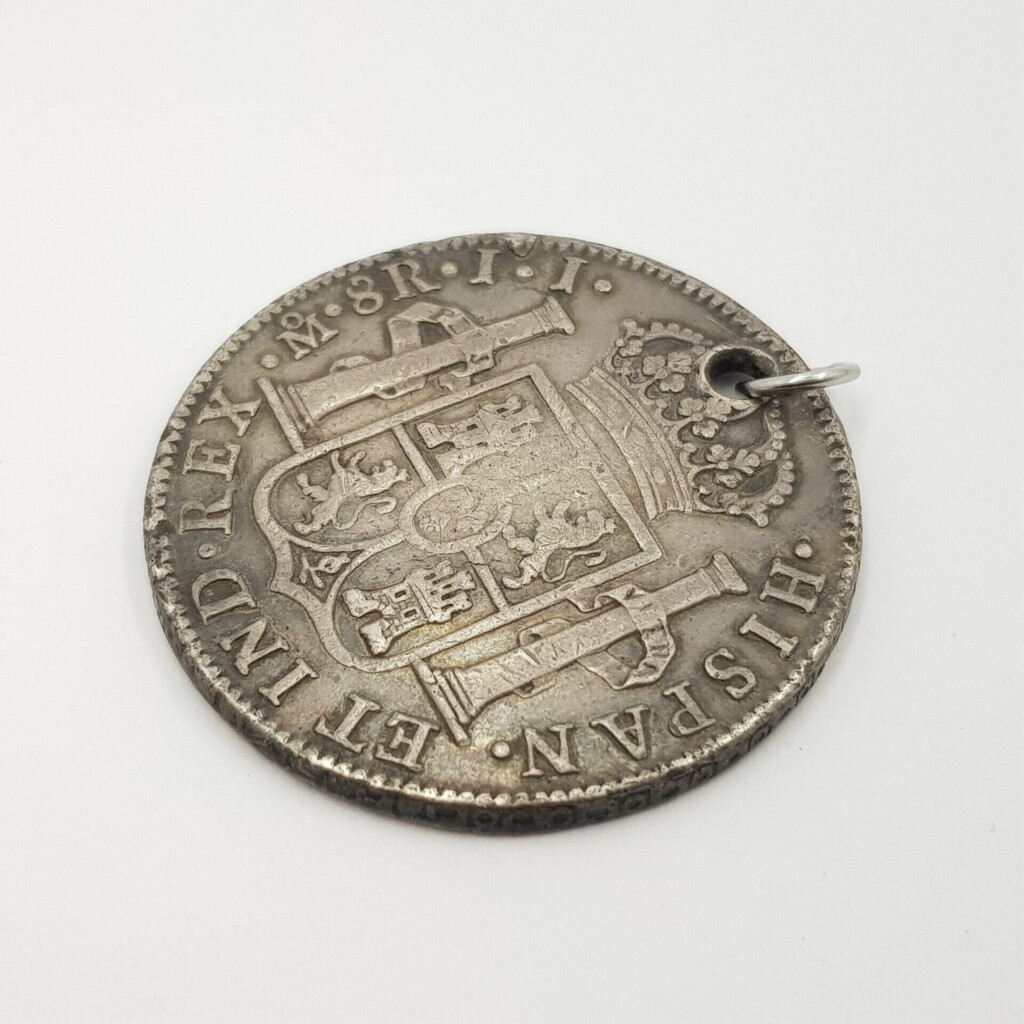 8 Reale Ferdin Vii Dei Grat Coin 1819 In Lion & Castle Co Sleeve Hole Drilled with Jumpring #60373 8 Reale Ferdin Vii Dei Grat Coin 1819 In Lion & Castle Co Sleeve Hole Drilled with Jumpring #60373 - Image 9