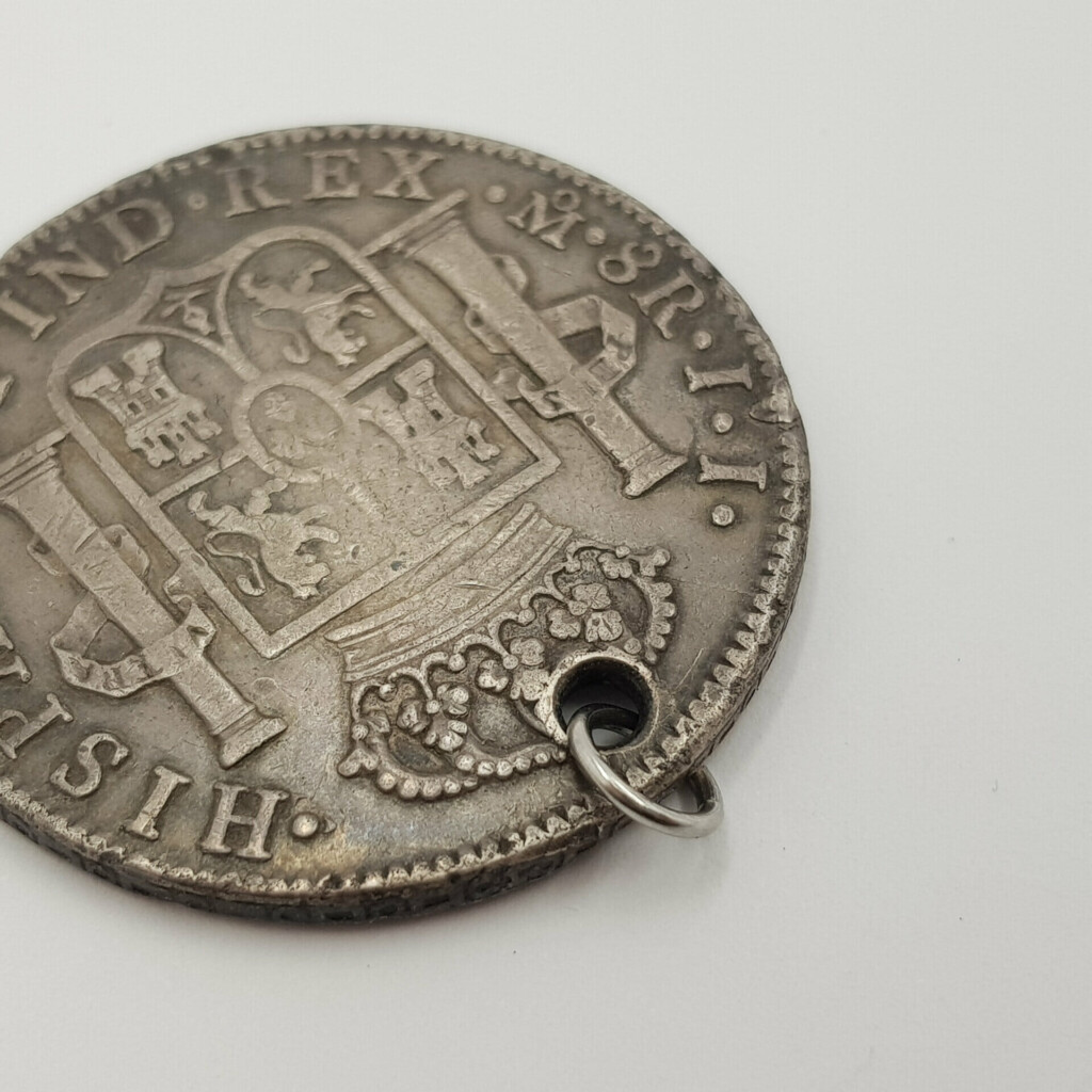 8 Reale Ferdin Vii Dei Grat Coin 1819 In Lion & Castle Co Sleeve Hole Drilled with Jumpring #60373 8 Reale Ferdin Vii Dei Grat Coin 1819 In Lion & Castle Co Sleeve Hole Drilled with Jumpring #60373 - Image 8