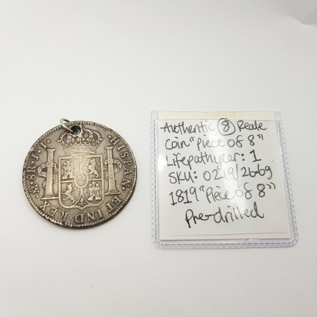 8 Reale Ferdin Vii Dei Grat Coin 1819 In Lion & Castle Co Sleeve Hole Drilled with Jumpring #60373 8 Reale Ferdin Vii Dei Grat Coin 1819 In Lion & Castle Co Sleeve Hole Drilled with Jumpring #60373 - Image 4