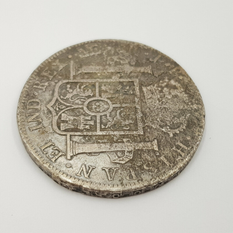 8 Reale Ferdin VII Dei Grat Coin 1816 in Lion & Castle Co Sleeve #60372