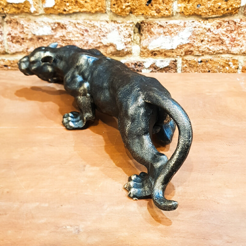 Prowling Panther Statue / Sculpture Bronzed Cast Iron #59123