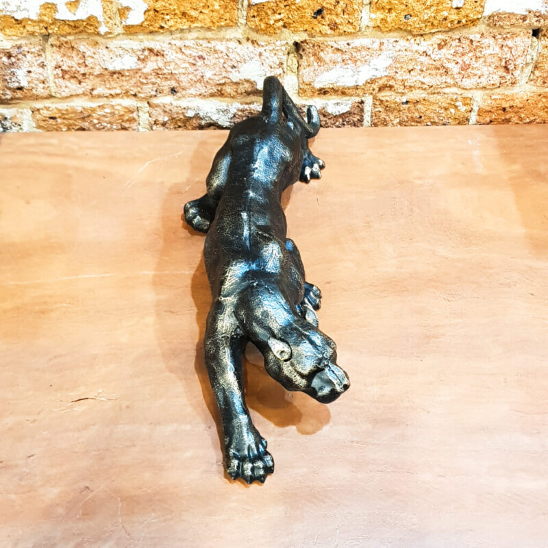 Prowling Panther Statue / Sculpture Bronzed Cast Iron #59123