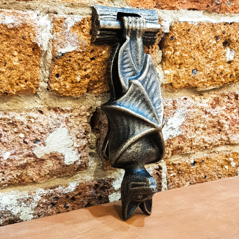 Hanging Bat Door Knocker Bronzed Cast Iron #59151