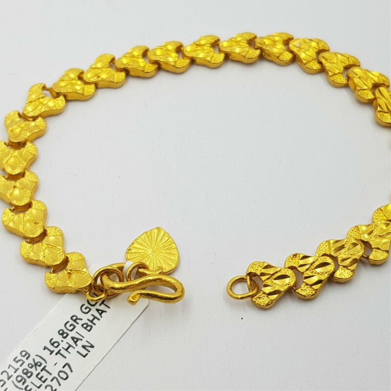23ct Yellow Gold Bracelet 98% 16.8grams 18cm long #52159