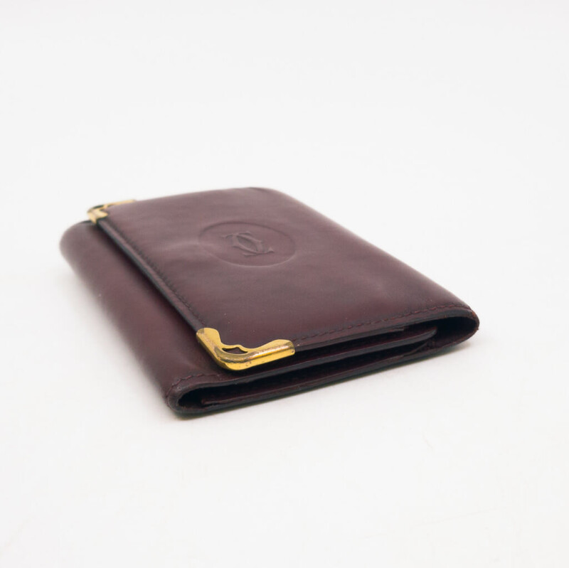 Vintage Cartier Key Wallet 6 Keys - Burgundy Leather #58086