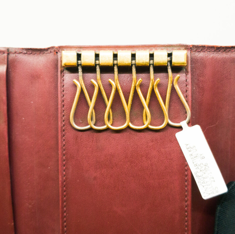 Vintage Cartier Key Wallet 6 Keys - Burgundy Leather #58086