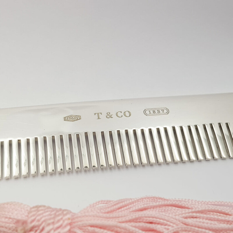 Tiffany & Co Sterling Silver Baby Comb in Pouch & Box #60270